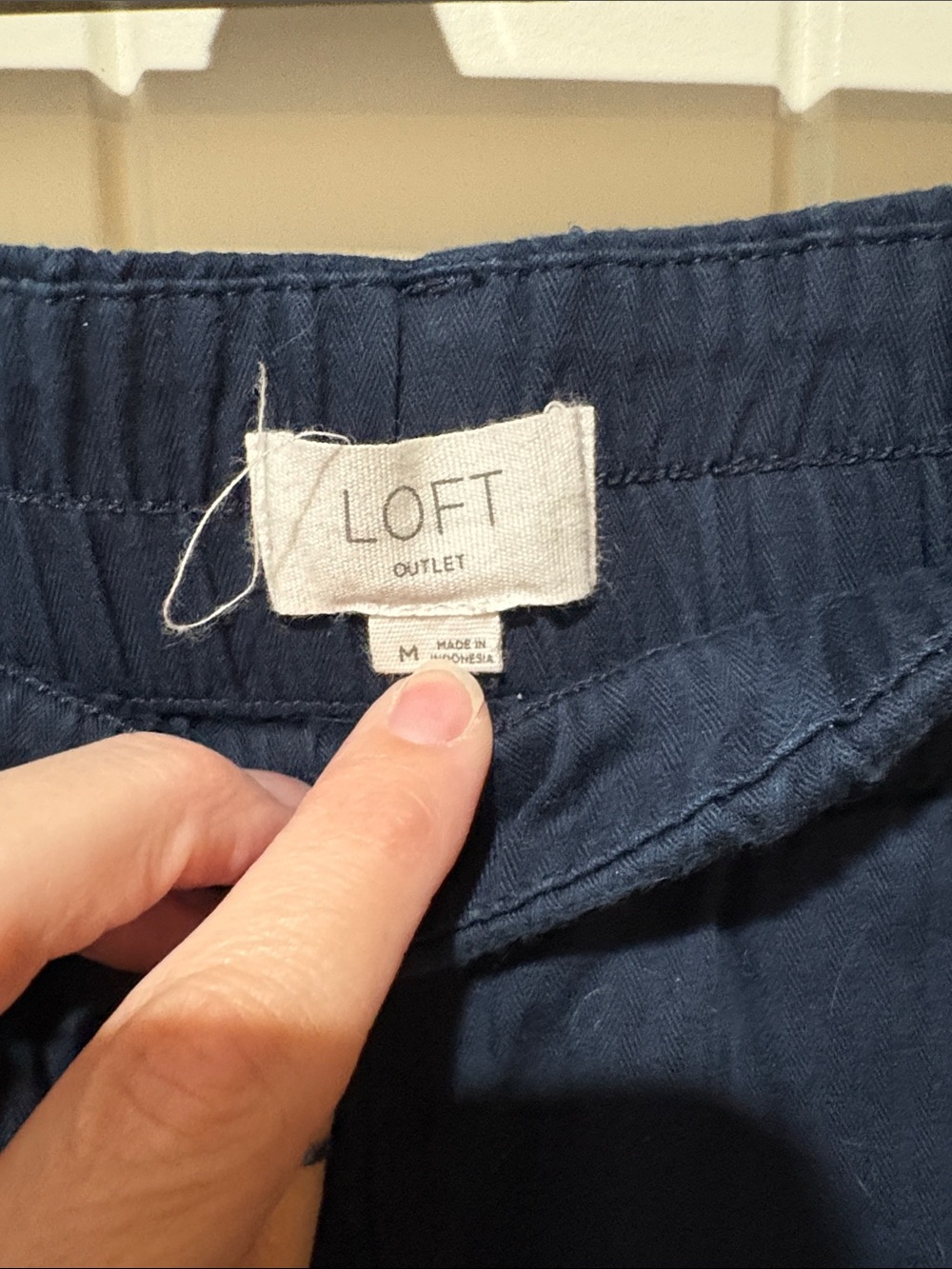 Women’s Navy Blue Casual Stretch Pants - Picture 2 of 3